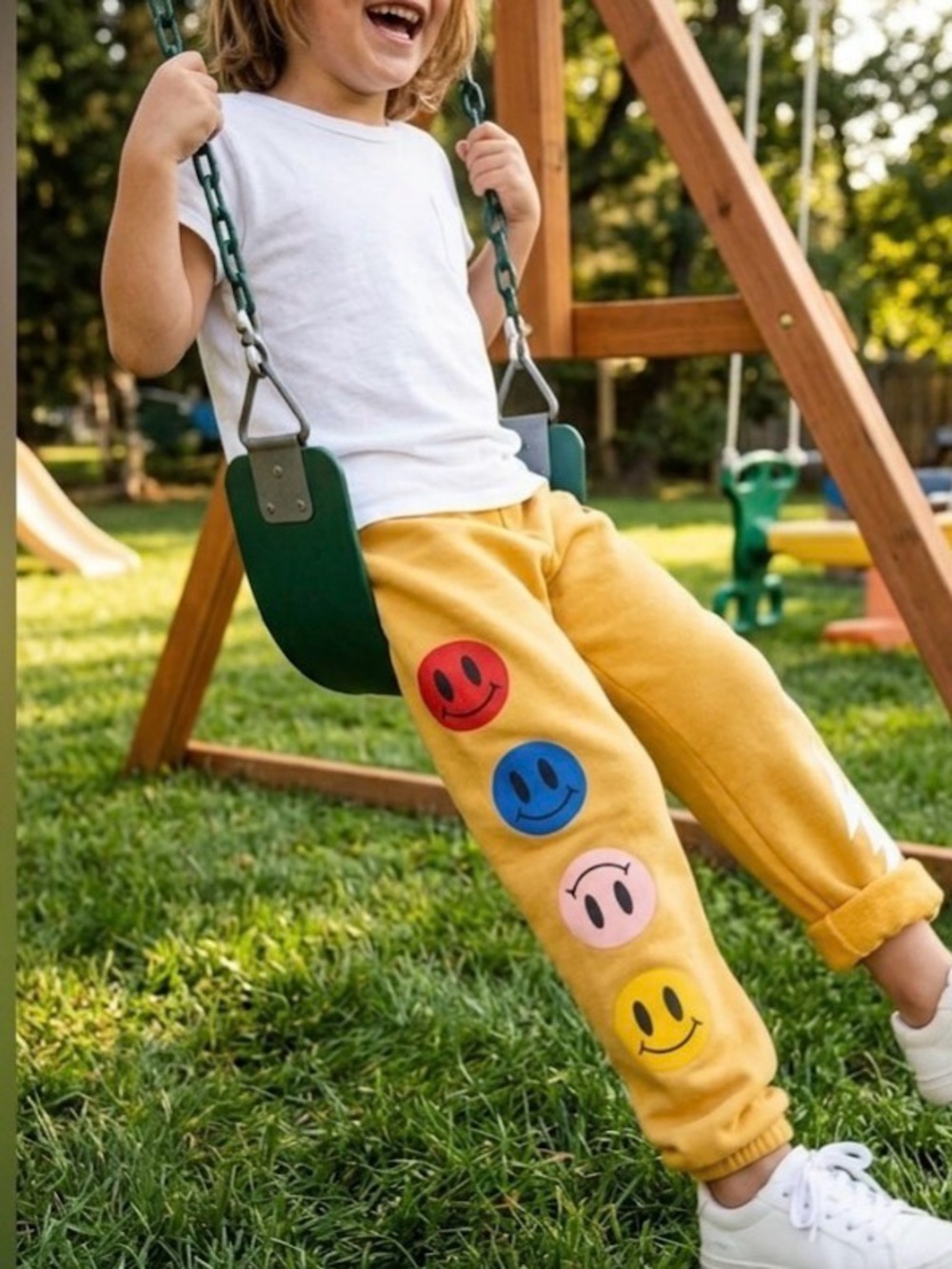 Rowdy Sprout Smiley Face Sweatpants sz 12 kids